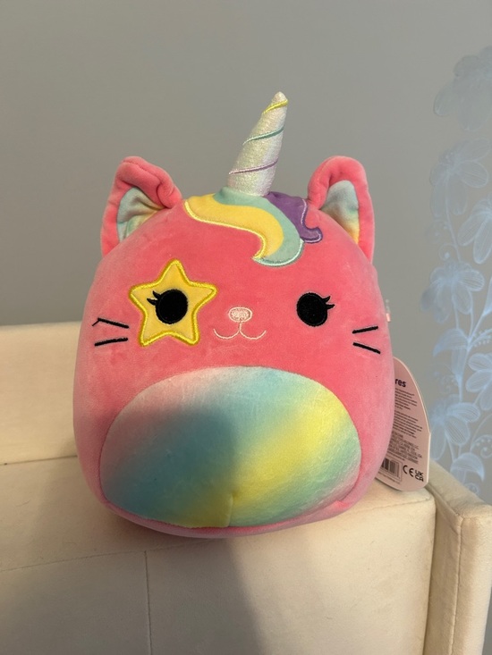 Squishmallows Other - Squishmallows Pink Unicorn Cat Plush with Pastel Rainbow Belly